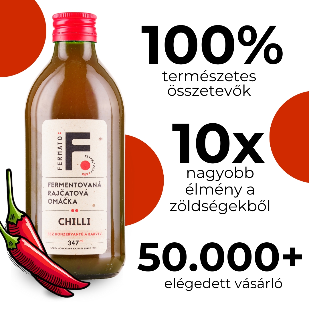 Fermato fermentált chili öntet paradicsommal – 1000 ml